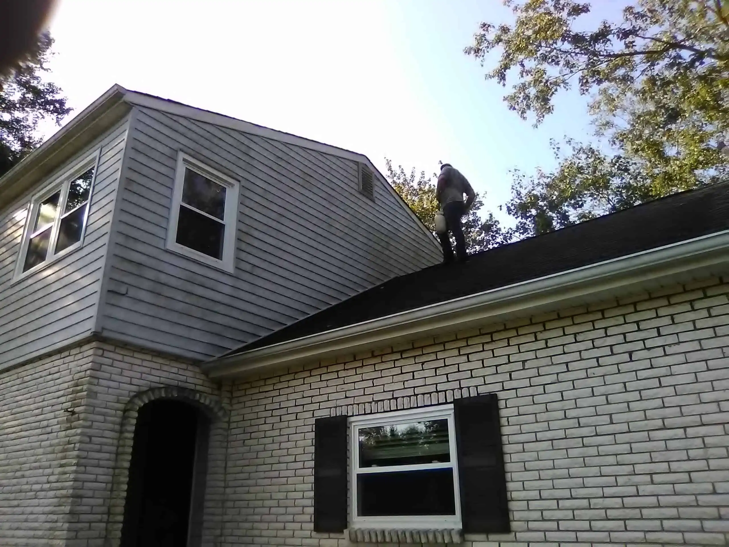 Exterior cleaning at a Northern Kentucky home